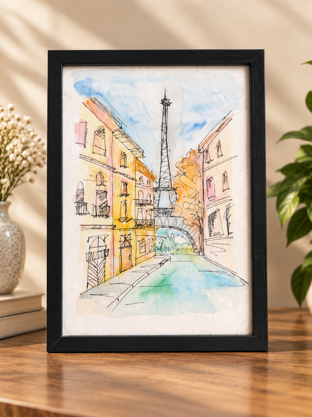 Parisian Streets - Handmade Framed Artwork