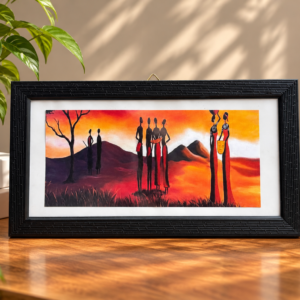 African Sunset Silhouette Decorative Photo Frame