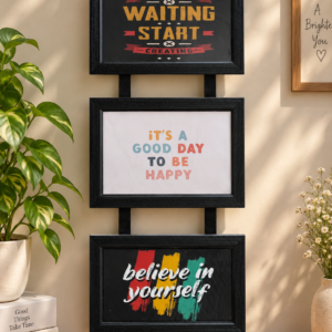 Motivational Quote Trio – 3 Piece Photo Frame Set